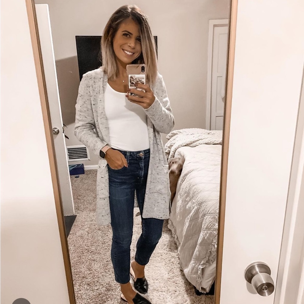 Madewell Long Line Marled Cardigan